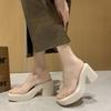 Fairy Wind High-heeled Thick-bottomed Cool Slippers, Female 2025 New Summer Outer Wear Waterproof Table with Transparent Cool Slippers