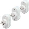 Pack 3 Power Strips - WAYTEX - Monobloc 2 Female Schuko - 16A - Child Protection - Indoor