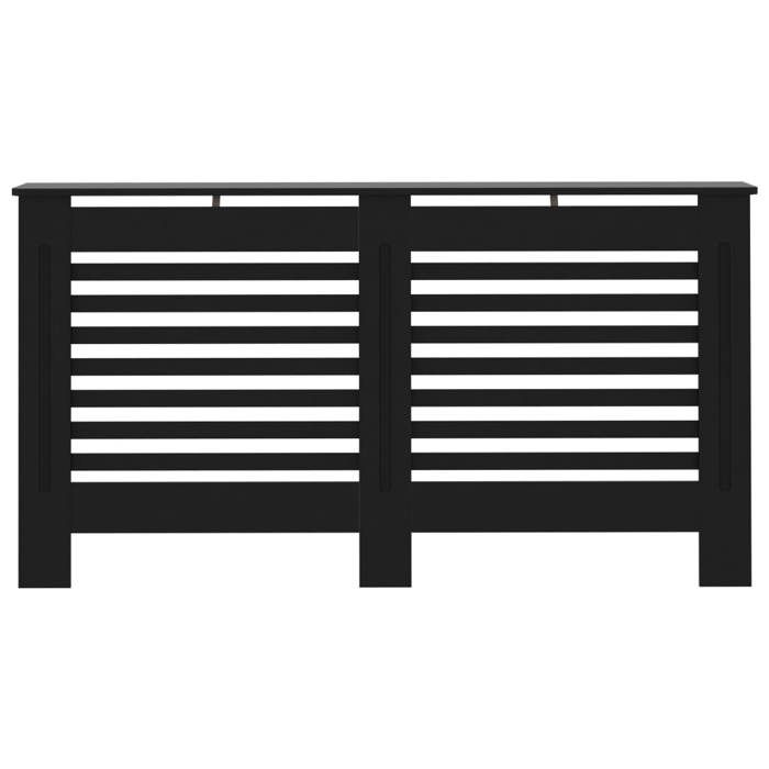 Cache-radiateur Noir - VidaXL - 152x19x81 cm - MDF - Espace de rangement pour livres et ornements