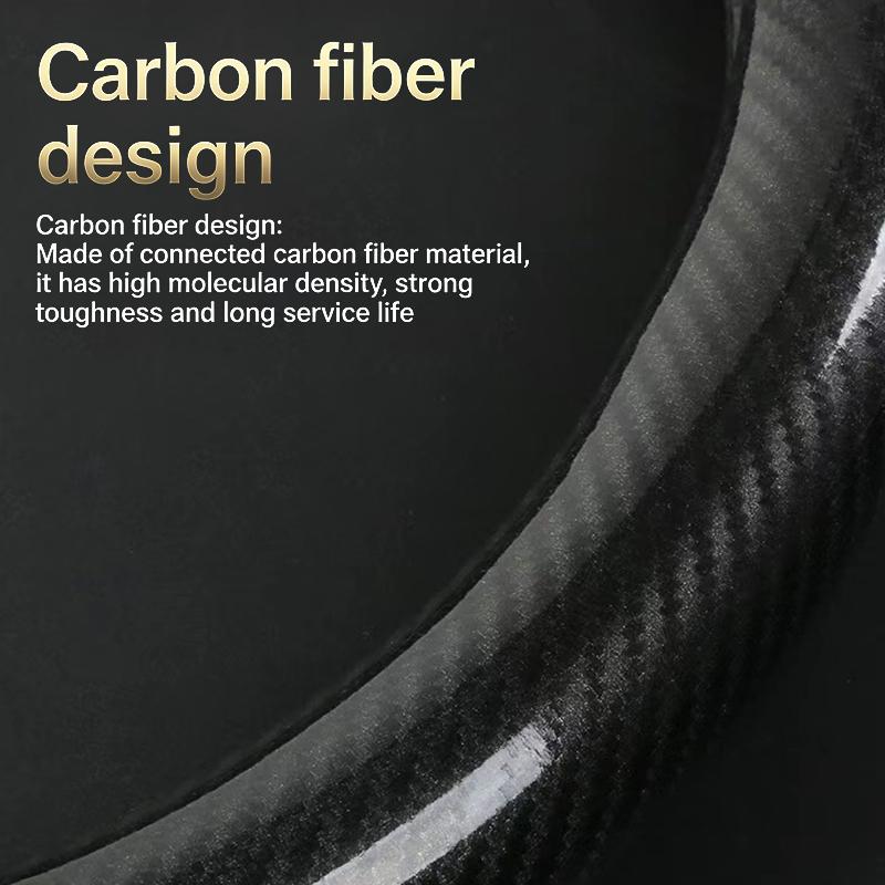 Carbon Suede Fiber Car Steering Wheel Cover Breathable And Sporty All Season Universal Anti Slip And Wear-Resistant Handle Cover