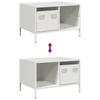White Coffee Table 68.5 X 50 X 43.5 Cm Cold Rolled Steel