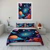 Galaxie-Themen-Kunstwerk-Set Weiche, bequeme Bettbezug-Bettwäsche-Set Enthalten 1*Bettbezug & 2*Kissenbezüge, Geschenk