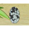 21X40X04MM Naural Snowflake Obsidian Oval Cabochon Loose Gemstone 27Cts. SK-3775