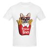 1 Piece Frenchie Fries Graphic 100 Cotton Tshirt French Bulldog Tees Tops For Unisex