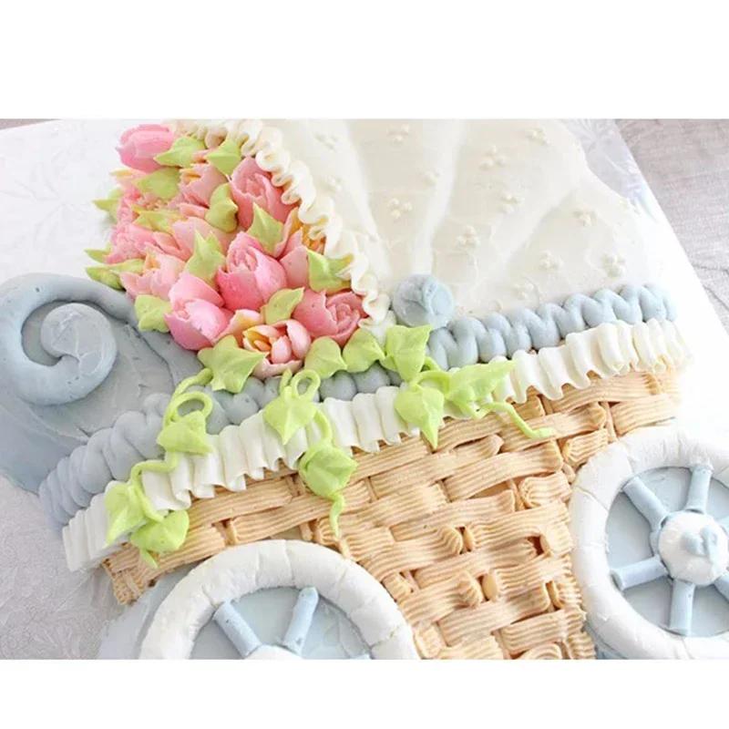 1D 200 Cake Icing Piping Nozzle Basket Weave Pastry Tips Cake Cream Cupcake Sugar Craft Decorating Tools