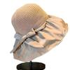 Women's Black Anti-UV Wide Brim Sun Hat with Face Shield