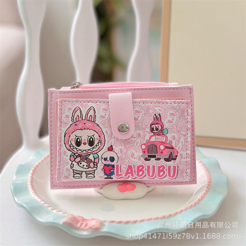 Labubu Card Bag Card Holder, Student Wallet, Public Transportation Card Card Holder, No Card Storage Bag, Portable and Portable Cartoon Wallet