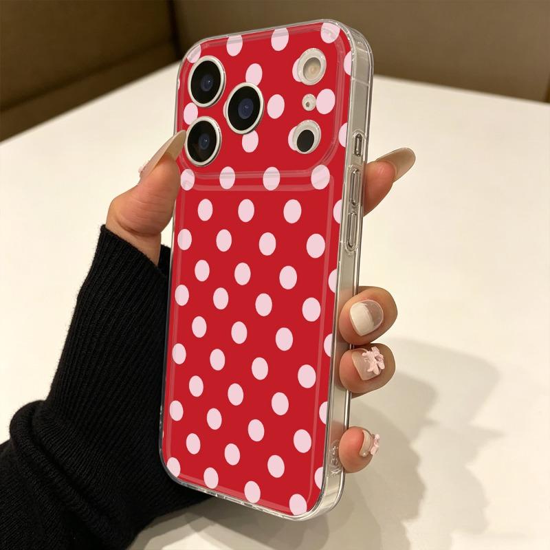 New Polka Dot Phone Case for IPhone 17 Pro Max 11 12 13 14 15 16 Pro Max IPhone 14 15 16 Plus Transparent Shock-resistant Case