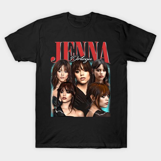 

Men Black Print T-shirt Jenna Ortega Bootleg 90S Vintage No-Cut Transfer Paper Print Cotton Tshirt XL чёрный