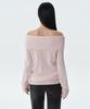 MUSINSA STANDARD WOMAN Women'S Turn Down Off-Shoulder Knit [Rose Water]