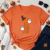 Retro Halloween Boo T-Shirt Cute Ghost Witch Hat Festive Party Tee Spooky Season