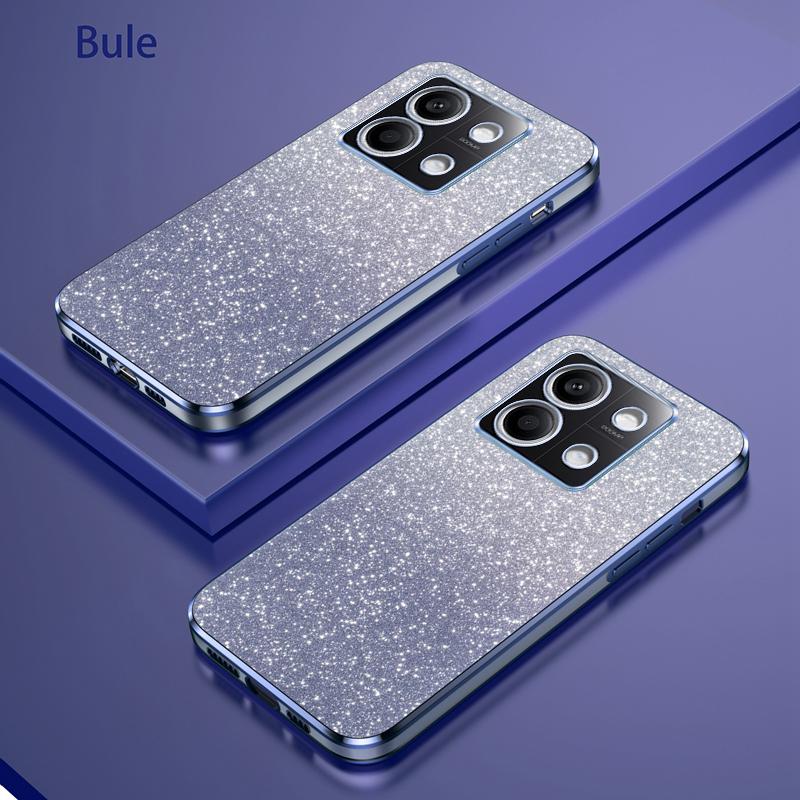 Pro pouzdro Redmi Note 13 Bling Luxusní Elektroplátované Třpytivé Pouzdro Pro Xiaomi Redmi Note 13 Pro Nárazuvzdorný Měkký Nárazník Průhledný Kryt