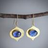 Jianjie Dainty Classic Blue Stone Inlay Women's Pendant Earrings Banquet Party Gifts Vintage Ear Jewelry  Trend