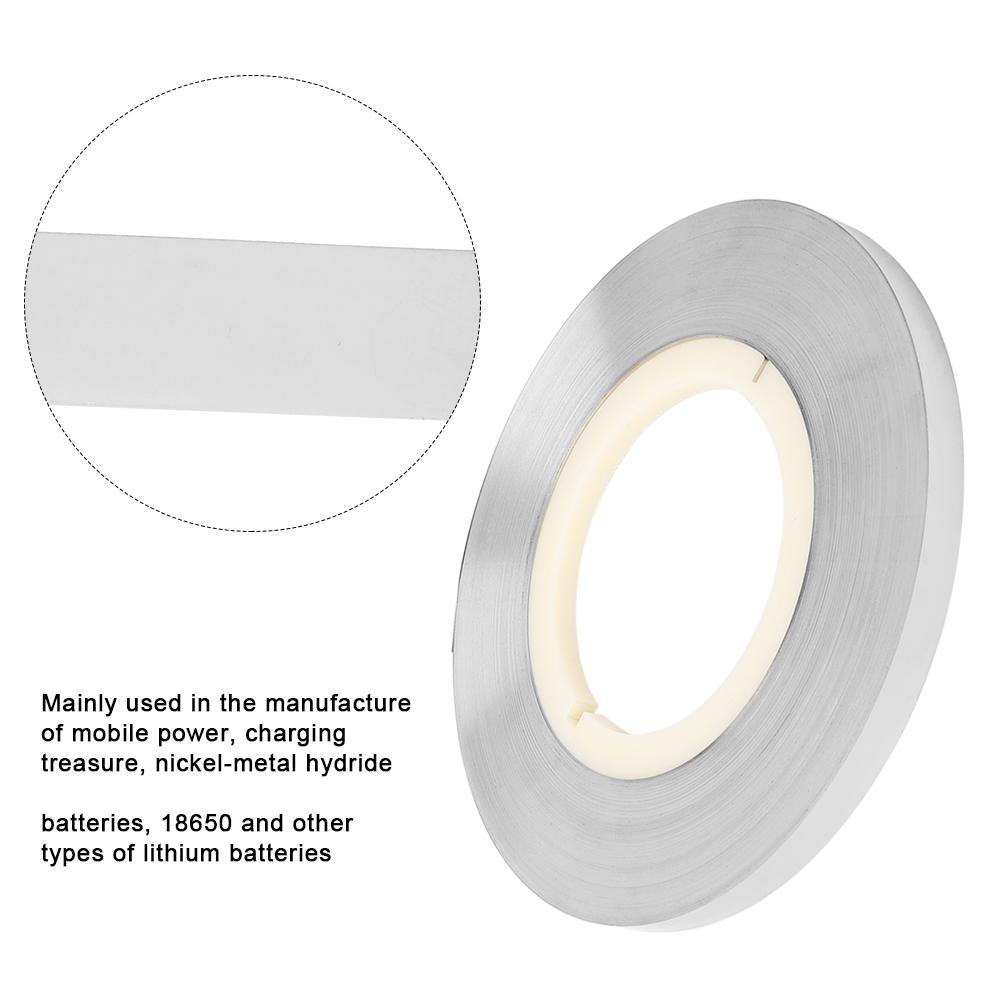 0.1/0.12/0.15mm Thickness Nickel Steel Nickel Plated Strip Tape Battery Spot Welding Tape 1KG Battery Nickel Tape