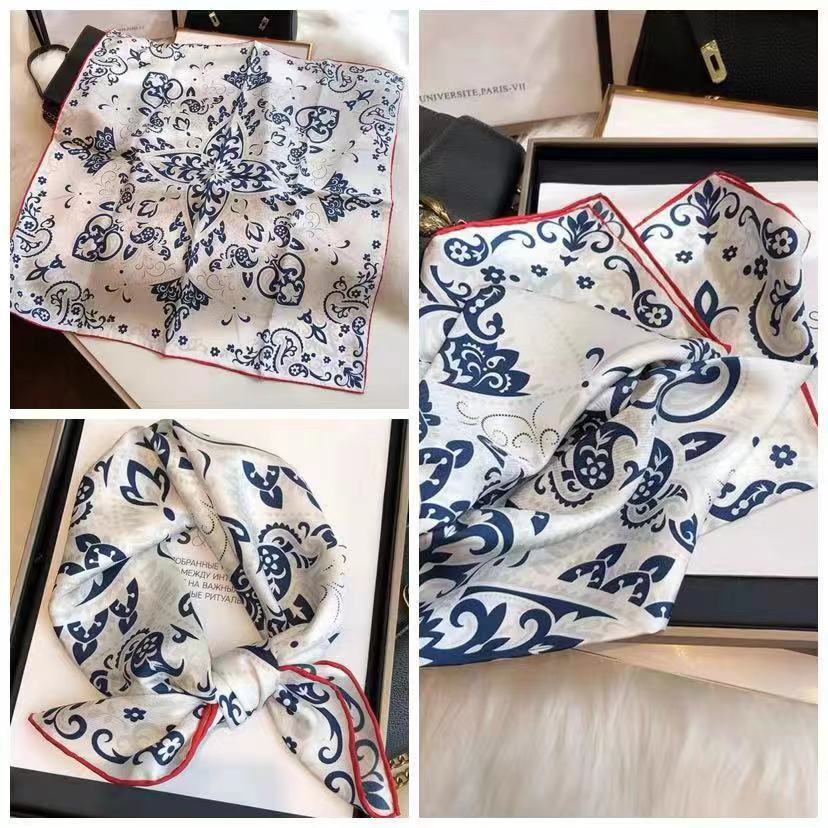 Eleganti Foulard di Seta da Donna Con Centinaia di Camicie, Assistenti di Volo, Decorazione Professionale, Protezione del Collo, Foulard, 70 Foulard Quadrati Piccoli.