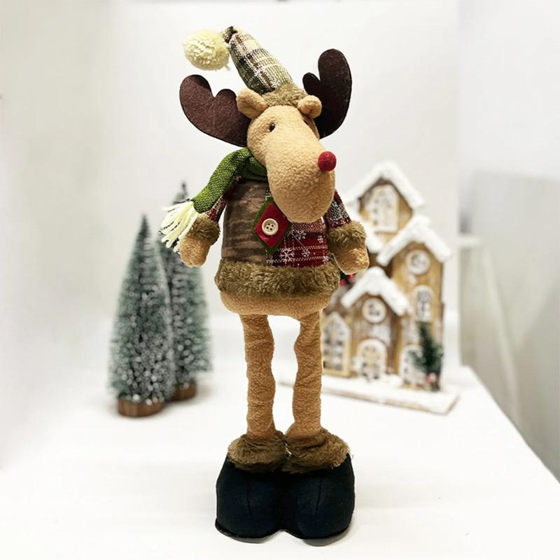 Christmas Dolls Tree Decor New Year Ornament Reindeer Snowman Santa Claus Standing Doll Navidad Decoration Merry Christmas Home