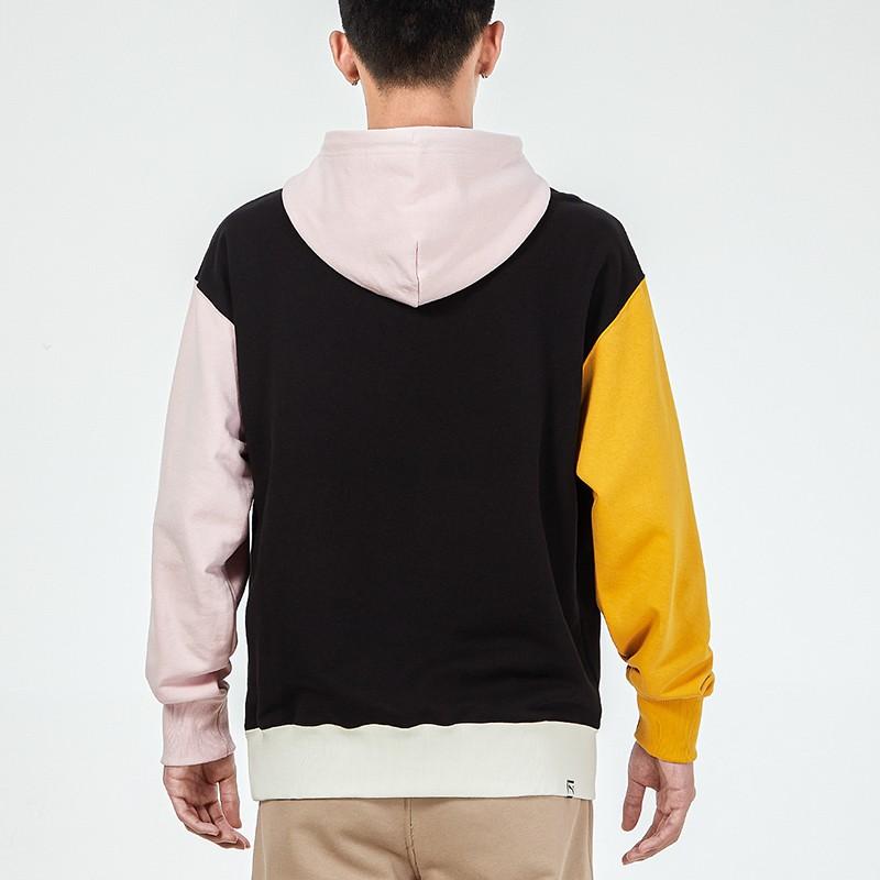 Puma Colorblock Hooded Casual Pullover Sweatshirt Men Tops Black 533040-51