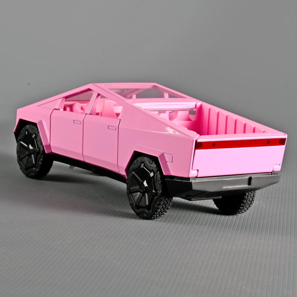 1/32 Tesla Cybertruck Toys Diecast Model Car Alloy Metal Pickup Truck Colorful Indoor Desktop Display Collection Game for Children Boy