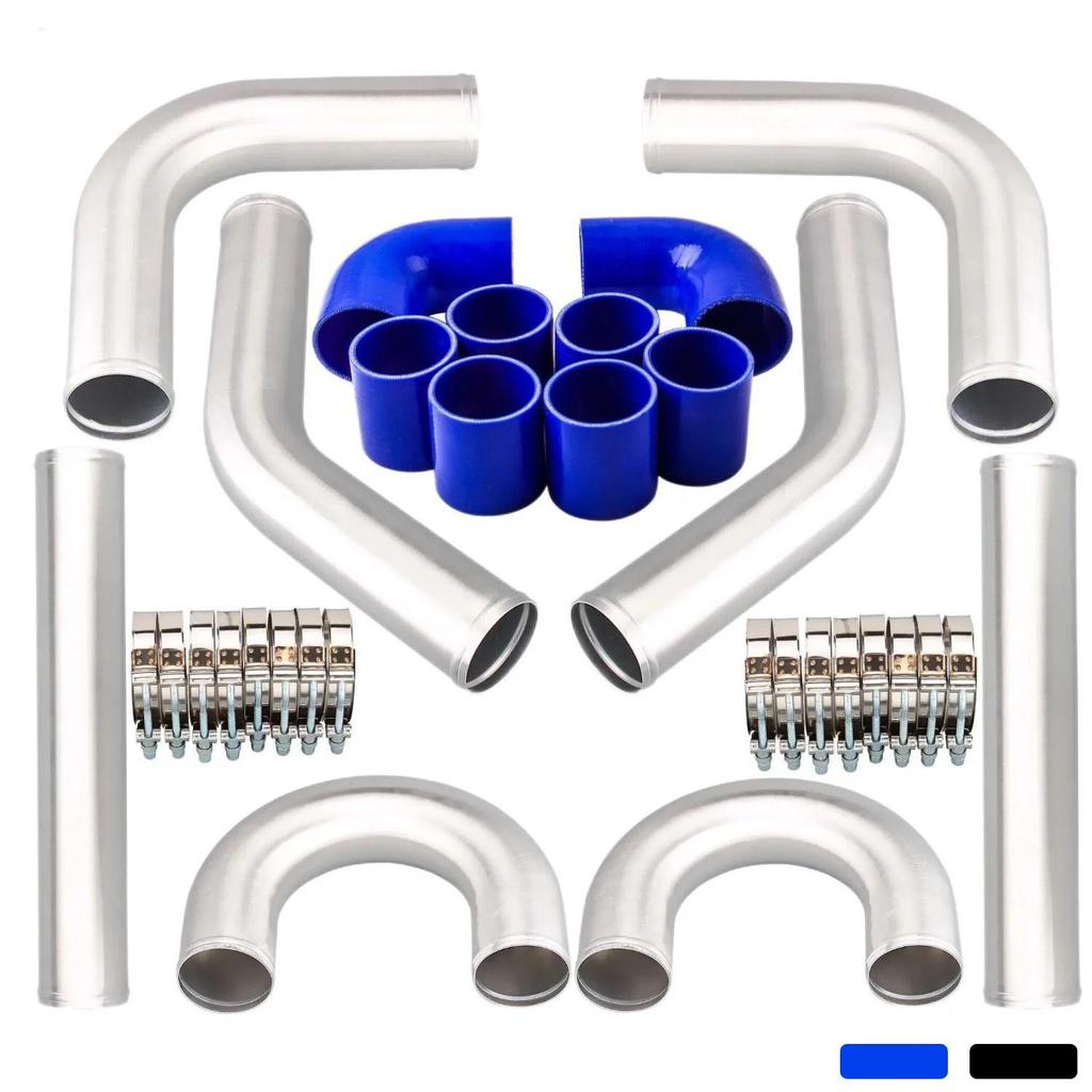 Tube d'intercooler turbo en aluminium de 2,5 po (450x180x65mm) - Accessoire de voiture universel à faire soi-même