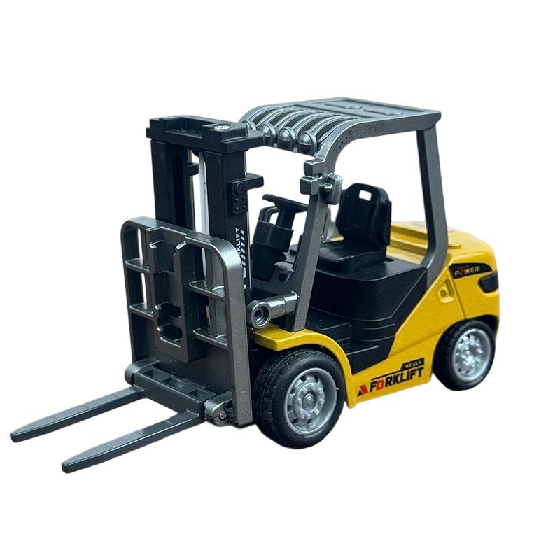 1:64 Fernbedienung Legierung Gabelstapler Spielzeug - Wiederaufladbares Hebemodell, 2,4G Baufahrzeug