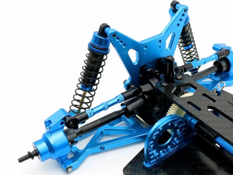 PMM TT02B 110 Scale Chassis Kit, 4WD Electric RC Car, DIY Upgraded Version, Carbon Fiber + Alloy Frame, Assembled RC Car, Off-Road Capability, 80%