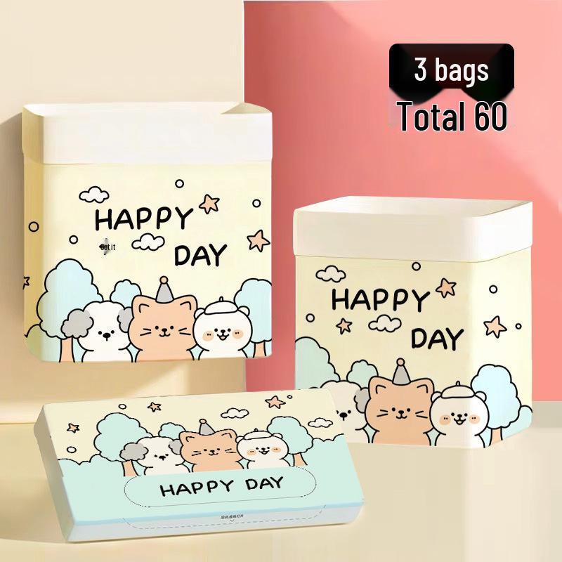 Portable Dual-Use Self-Standing Desktop Trash Can with Adhesive Backing