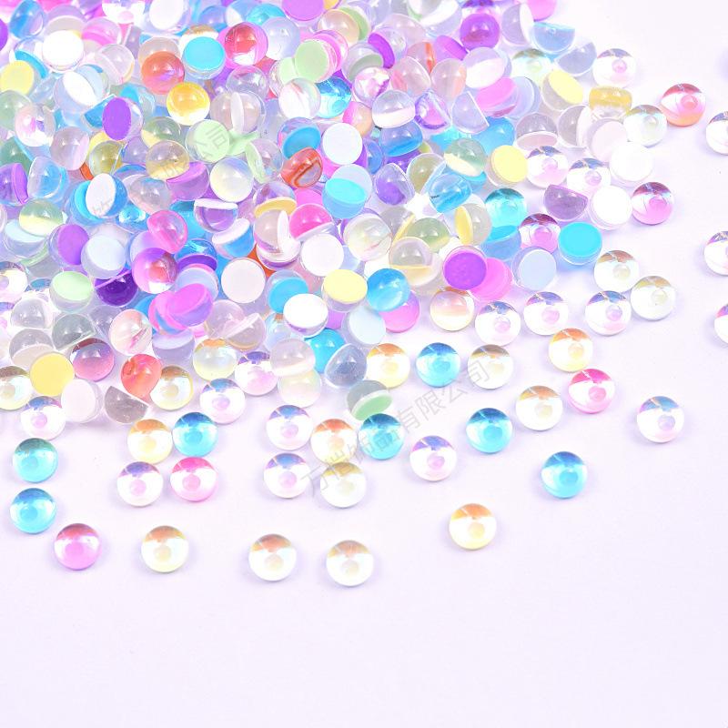 

Кристалл Стеклянный Мокко Полукруглый Жемчужный Ногтевой Шарик Diy Nail Art Человек Рыбка Бусина Красота Мобильные Телефоны Аксессуары SS6 1.9-2 about 1440 pcs/bag