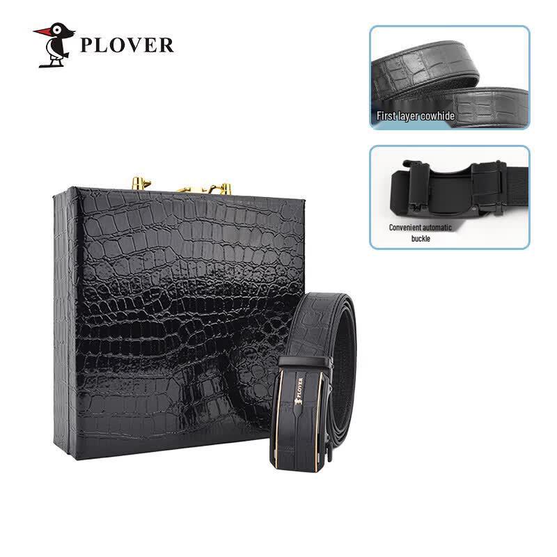 

Plover Men s Business Style Crocodile Pattern Leather Belt