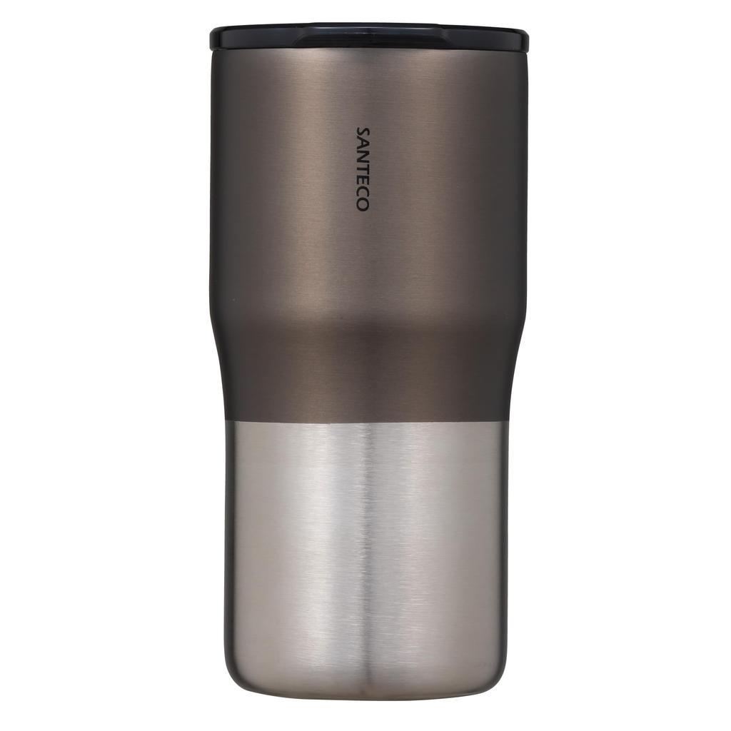 CB Japan Tumbler with Vacuum Stainless Double Transparent Lid for Easy Graphite NORA Tumbler 500 SANTECO Lid, 500ml, Stackable, Insulated, Steel,
