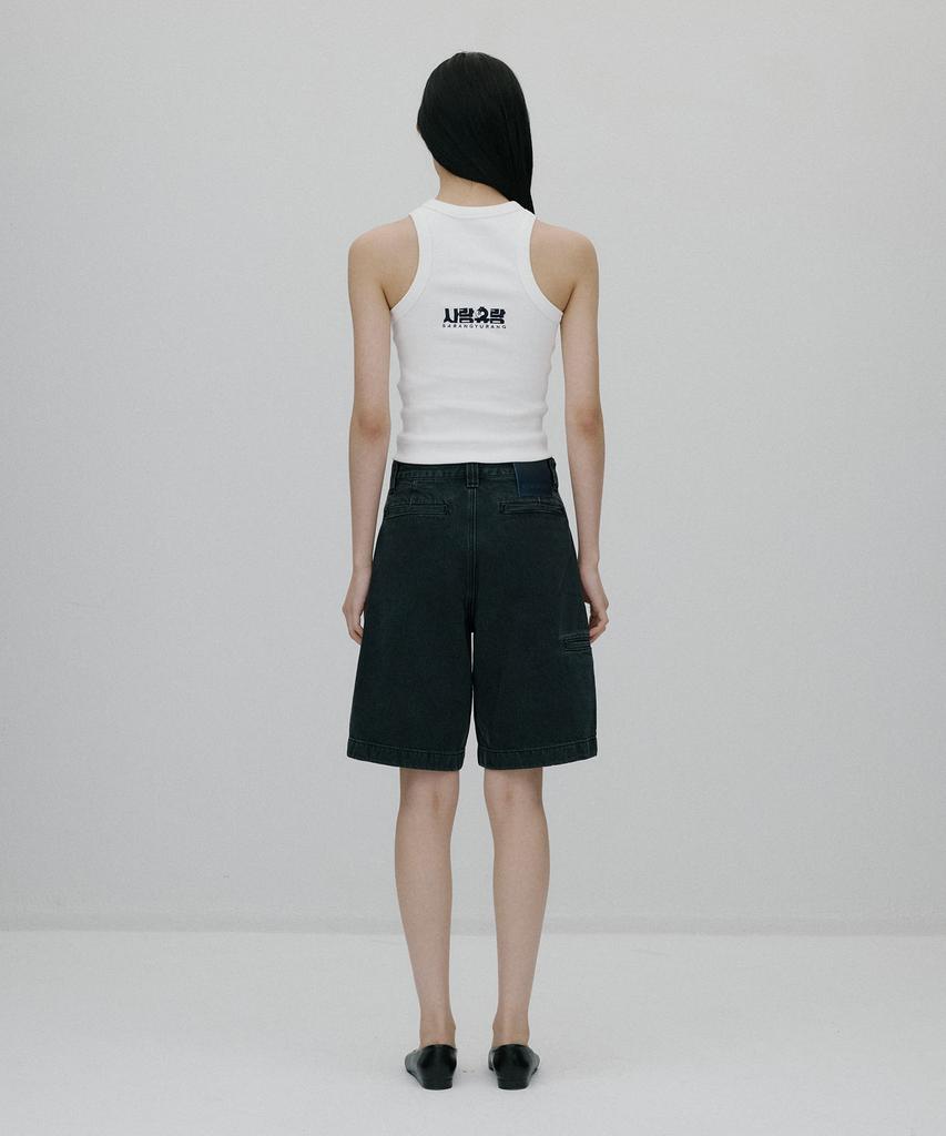 Sunjin Horangji Canton Bermuda Pants [Black]