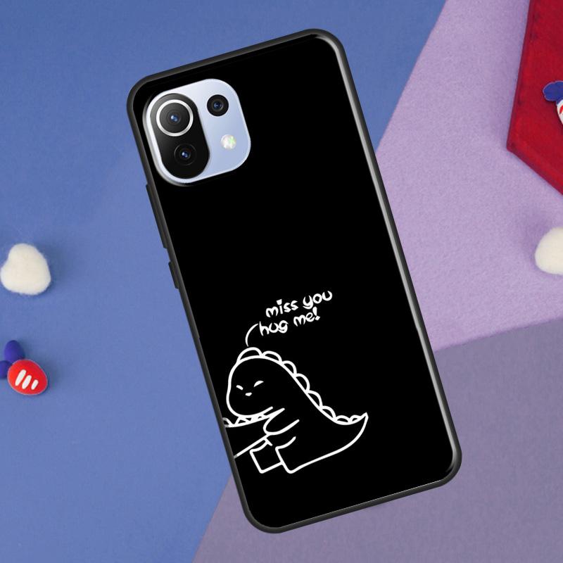 Couple Matching Cute Dinosaur Cover For Xiaomi 14 Ultra 13 11T 12T 13T 14T Pro POCO X7 X6 Pro X3 X5 F3 F5 M6 F6 Pro Case