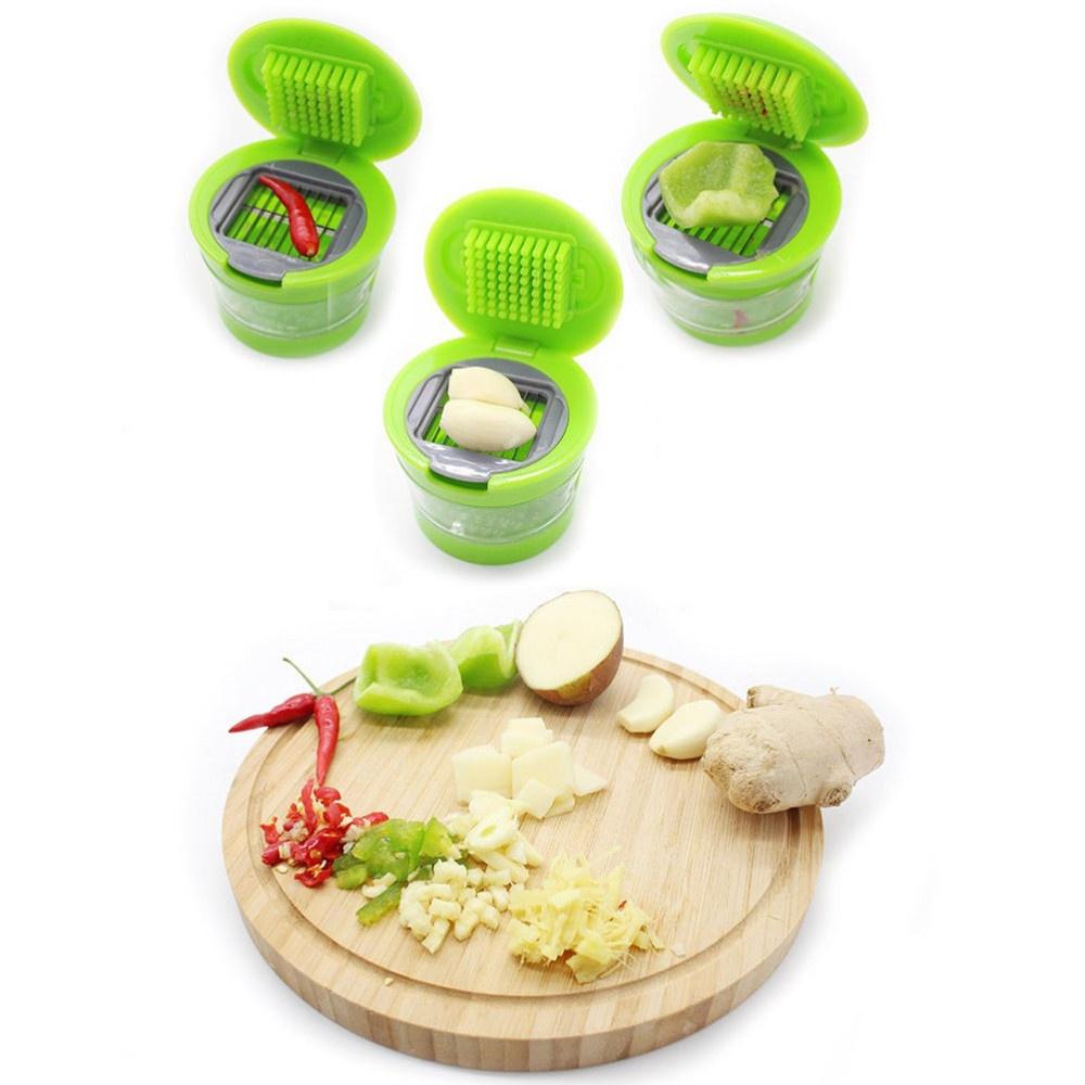Kitchen Vegetable Tools Mini Garlic Press Presser Onion Chopper Garlic Mincer Slicer Dicer Grater