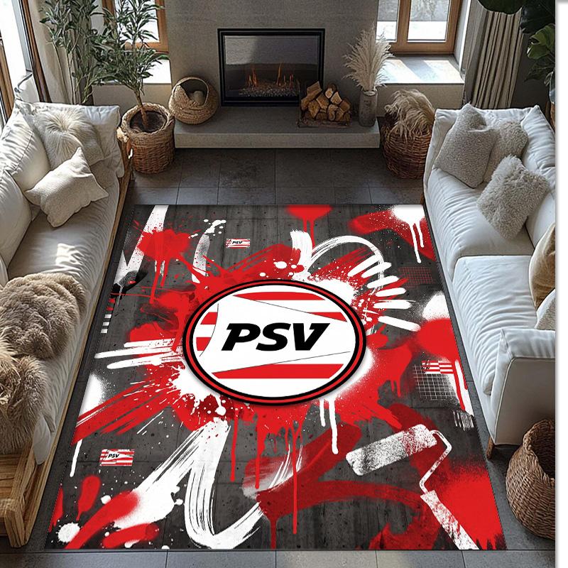 PSV Eindhoven FC Soccer Football Pattern Soft Area Rug Non Slip Indoor Floor Carpet Sports Decor Mat for Bedroom
