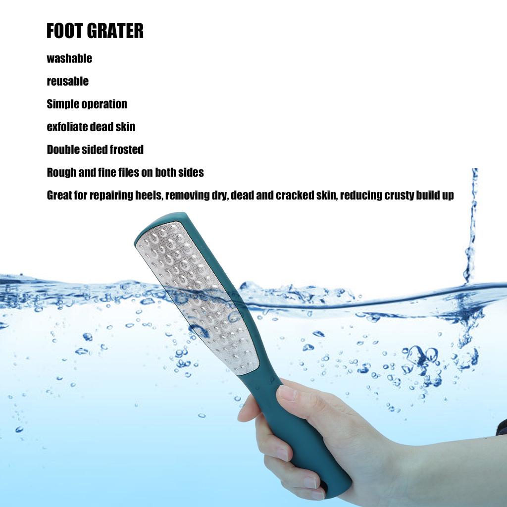 Foot File Double Sided Frosted Remove Calluses Dead Skin Cuticle Recyclable Professional Foot Grater for Dry Wet Feet