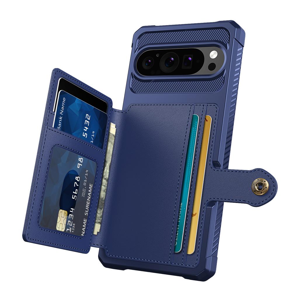 ZM03 For Google Pixel 9 Pro/9 Case with Card Holder PU Leather+TPU Phone Back Cover