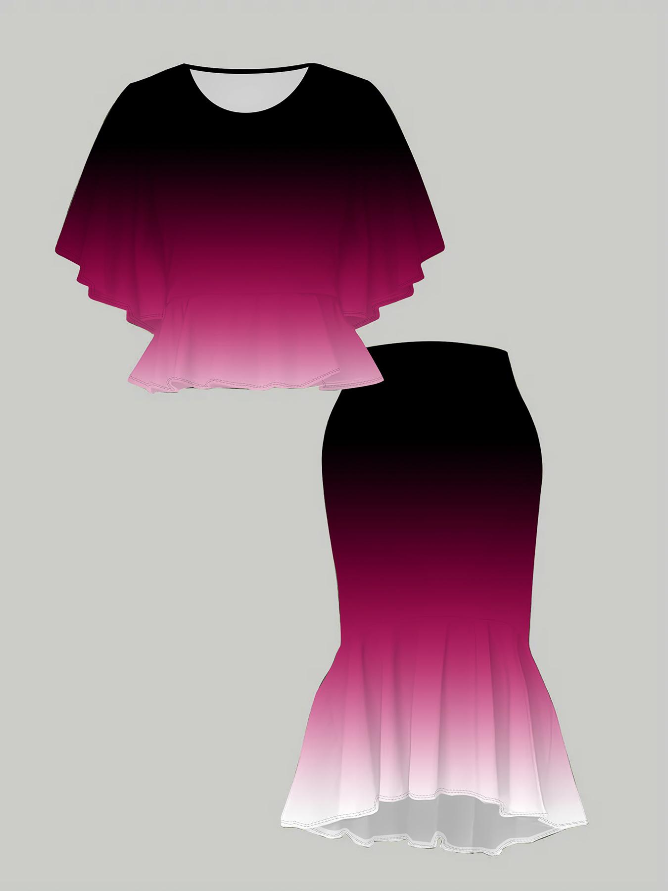 

Женский принт «Классический тотем», напечатанный на 3D-принтере, модный, большого размера, элегантный, универсальный для всех сезонов. Футболка, Юбка и Комплект, Модный Стиль 1XL розовый