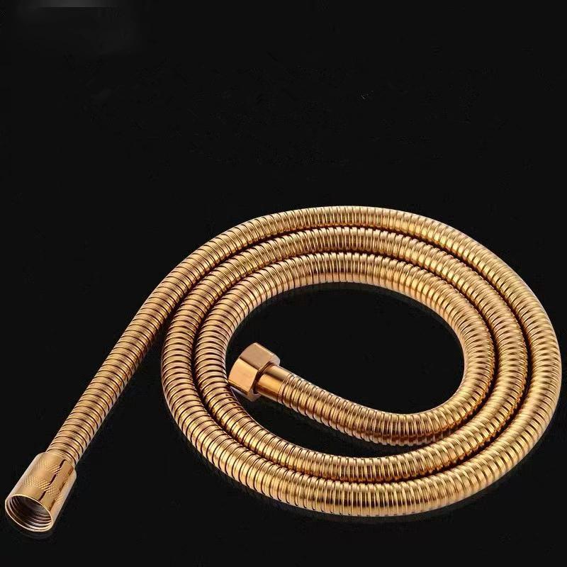 G1/2 " Flexible Nickel Shower Hose 1.5m Antique Plumbing Hose Stainless Gold Steel Bathroom Hose Gray Bathroom Shower head Pipe