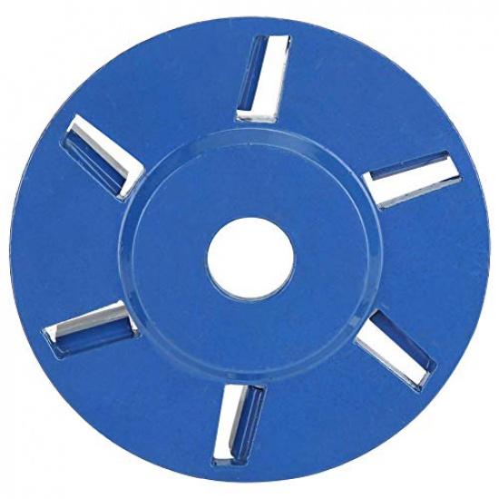 Yosoo123 Wood Cutting Disc, Wood Carving Disc Steel 6-Teeth Milling Cutter Woodworking Tool Angle Grinder Accessories for Softwood Hardwood(02)