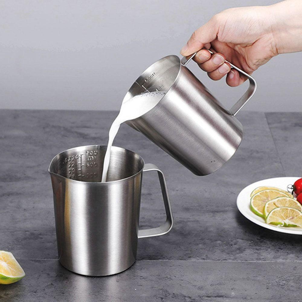 500/1000/1500/2000ML Edelstahlbecher Edelstahl Kaffee Latte Tasse Kaffeezubereitung