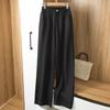 Pantaloni Larghi da Donna in Lino Sottili Casual Monocolore Lunghi Elastici Vita Alta Morbidi Cotone e Lino Pantaloni Dritti