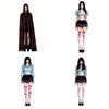 Halloween Costume Cloak For Kids Adults With Bloodstain Effect For Party Cosplay
