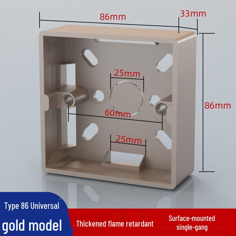 Type 86 Surface Mount PVC Junction Box for Concealed Wiring