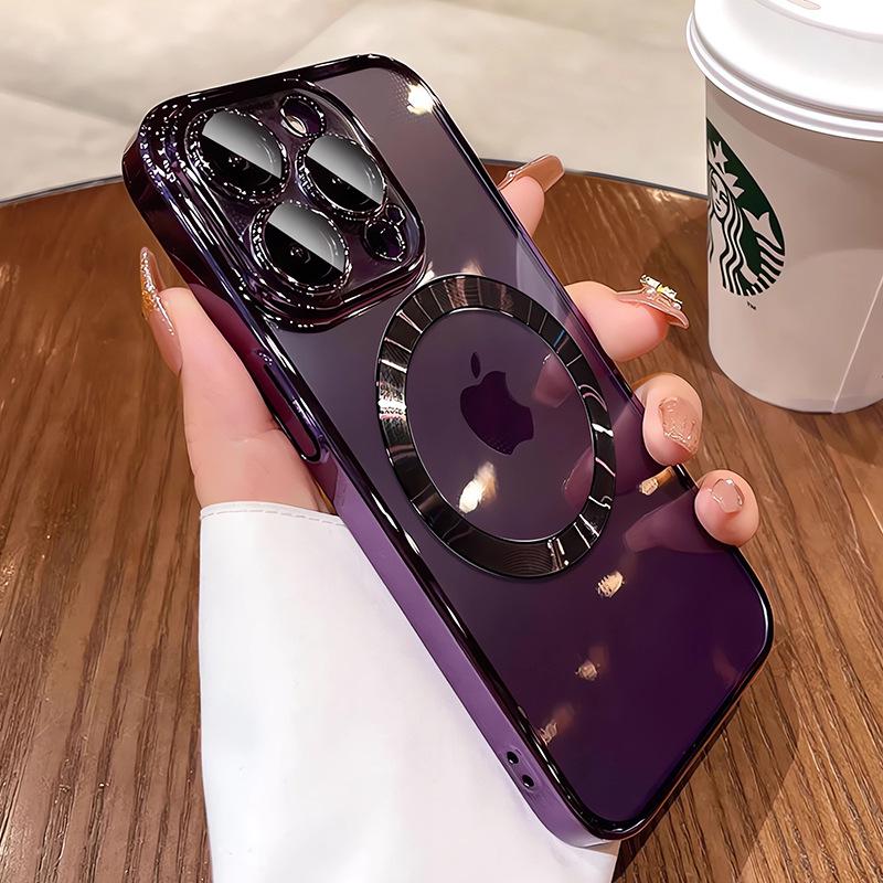 Apple iPhone 17 Pro Max Transparent Magnetic Protective Case - Anti-fall, Simple Design