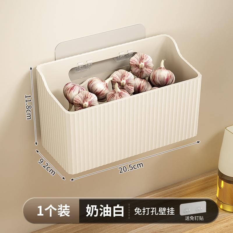 Kuchenny koszyk do przechowywania imbiru i czosnku, wiszący koszyk, imbir czosnek czosnek wiszący koszyk ścienny, pudełko do przechowywania, kuchenny koszyk do przechowywania