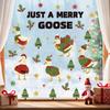 Christmas Wall Stickers Christmas Cute Animal Children's Room Wall Stickers Ovc Self-adhesive Christmas Tree Atmosphere Decorative Window Stickers
