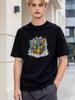 Unisex T-shirt Casual Tee with Creative Rubik Cube Print Loose Fit Soft Summer Top