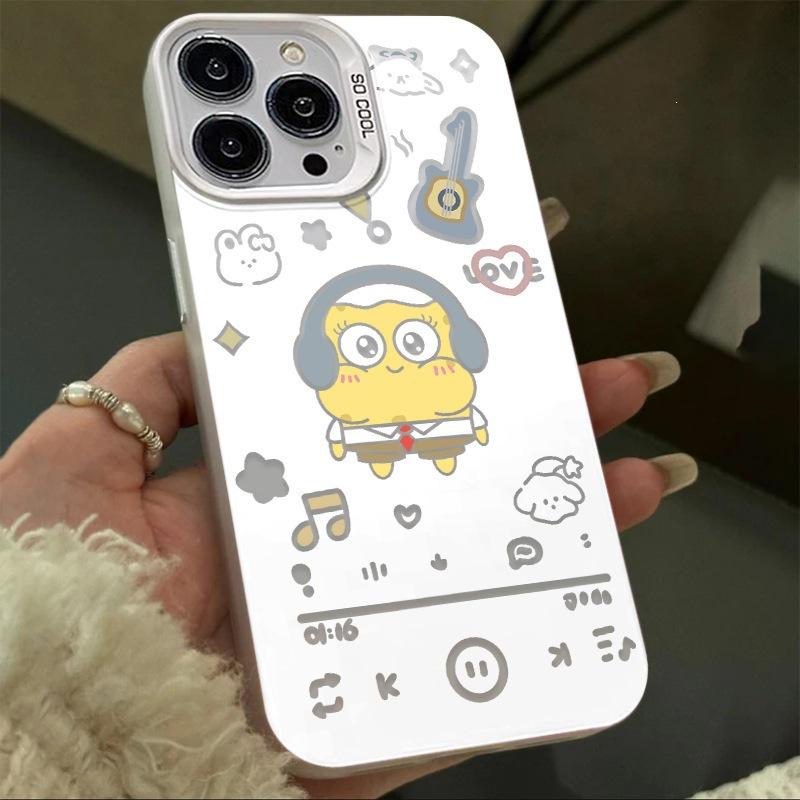 Applicable iPhone16 Pro mobile phone case Apple 15promax premium cartoon 14 SpongeBob SquarePants couple Huawei