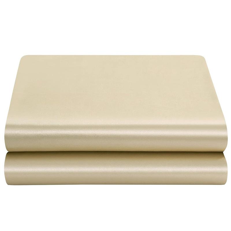 1PC Mulberry Silk Flat Sheet Luxury Smooth Bed Sheets Top Sheet Single Double King Queen Size Couple Bed Linen Soft Bedspreads