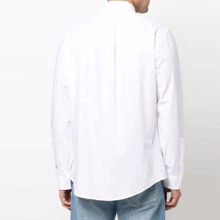 Polo Ralph Lauren Ss22 Logo Embroidered Long Sleeve Shirt Men Shirts White 710832480-002,710832479-001