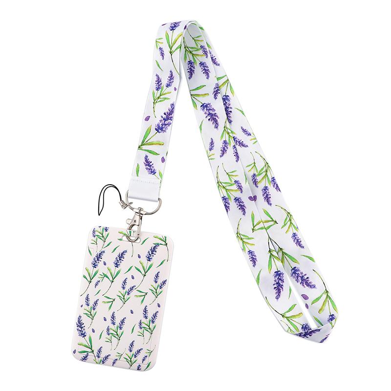 Yoga Sakura Credential Holder Little daisy Lanyard for Key Cute Neck Strap Card ID Badge Holder Key Chain Accessories Wholesale